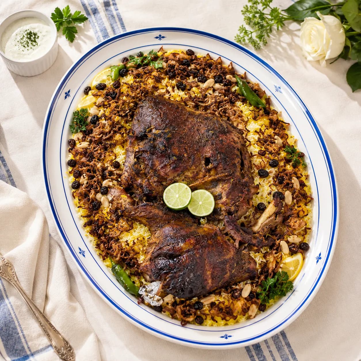 Spiced chicken wedding platter